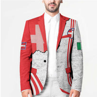 Italy Piedmont Blazer Map With Flag Style - Wonder Print Shop