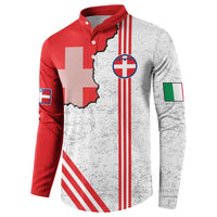 Italy Piedmont Button Sweatshirt Map With Flag Style - Wonder Print Shop