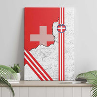 Italy Piedmont Canvas Wall Art Map With Flag Style - Wonder Print Shop