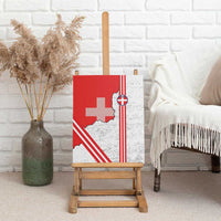 Italy Piedmont Canvas Wall Art Map With Flag Style - Wonder Print Shop