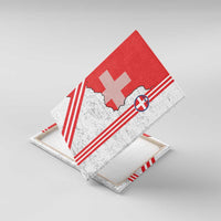 Italy Piedmont Canvas Wall Art Map With Flag Style - Wonder Print Shop