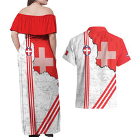 Italy Piedmont Couples Matching Off Shoulder Maxi Dress and Hawaiian Shirt Map With Flag Style - Wonder Print Shop