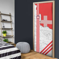 Italy Piedmont Door Cover Map With Flag Style - Wonder Print Shop