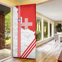 Italy Piedmont Door Cover Map With Flag Style - Wonder Print Shop