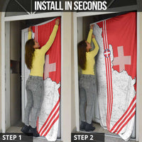 Italy Piedmont Door Cover Map With Flag Style - Wonder Print Shop