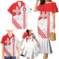 Italy Piedmont Family Matching Mermaid Dress and Hawaiian Shirt Map With Flag Style - Wonder Print Shop