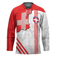 Italy Piedmont Hockey Jersey Map With Flag Style - Wonder Print Shop