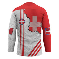 Italy Piedmont Hockey Jersey Map With Flag Style - Wonder Print Shop