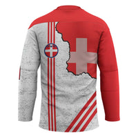 Italy Piedmont Hockey Jersey Map With Flag Style - Wonder Print Shop