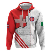 Italy Piedmont Hoodie Map With Flag Style - Wonder Print Shop