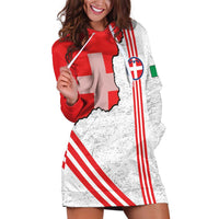Italy Piedmont Hoodie Dress Map With Flag Style - Wonder Print Shop