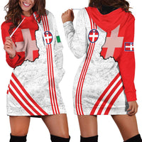Italy Piedmont Hoodie Dress Map With Flag Style - Wonder Print Shop