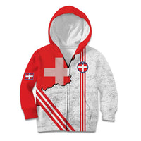 Italy Piedmont Kid Hoodie Map With Flag Style - Wonder Print Shop