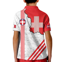 Italy Piedmont Kid Polo Shirt Map With Flag Style - Wonder Print Shop