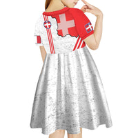 Italy Piedmont Kid Short Sleeve Dress Map With Flag Style - Wonder Print Shop