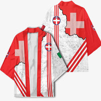 Italy Piedmont Kimono Map With Flag Style - Wonder Print Shop