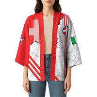 Italy Piedmont Kimono Map With Flag Style - Wonder Print Shop