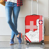 Italy Piedmont Luggage Cover Map With Flag Style - Wonder Print Shop