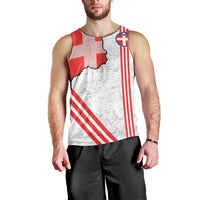 Italy Piedmont Men Tank Top Map With Flag Style - Wonder Print Shop