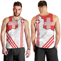 Italy Piedmont Men Tank Top Map With Flag Style - Wonder Print Shop