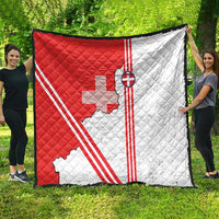 Italy Piedmont Quilt Map With Flag Style - Wonder Print Shop