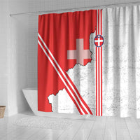 Italy Piedmont Shower Curtain Map With Flag Style - Wonder Print Shop