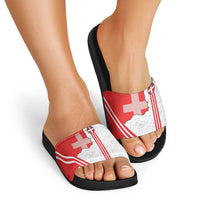 Italy Piedmont Slide Sandals Map With Flag Style - Wonder Print Shop