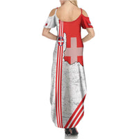 Italy Piedmont Summer Maxi Dress Map With Flag Style - Wonder Print Shop