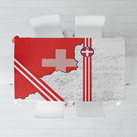 Italy Piedmont Tablecloth Map With Flag Style - Wonder Print Shop