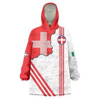 Italy Piedmont Wearable Blanket Hoodie Map With Flag Style - Wonder Print Shop