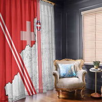 Italy Piedmont Window Curtain Map With Flag Style - Wonder Print Shop
