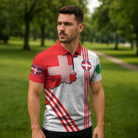 Italy Piedmont Zipper Polo Shirt Map With Flag Style - Wonder Print Shop