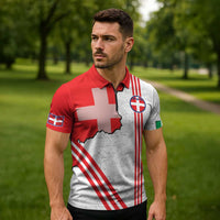 Italy Piedmont Zipper Polo Shirt Map With Flag Style - Wonder Print Shop