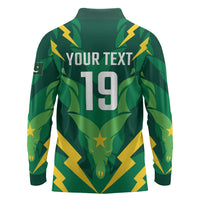 Custom Pakistan Cricket Long Sleeve Polo Shirt Markhor Spirit