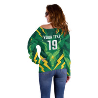 Custom Pakistan Cricket Off Shoulder Sweater Markhor Spirit