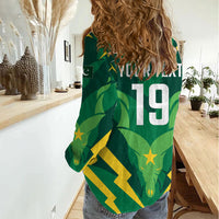 Custom Pakistan Cricket Women Casual Shirt Markhor Spirit