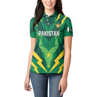 Custom Pakistan Cricket Women Polo Shirt Markhor Spirit