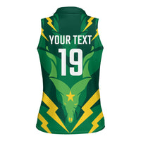 Custom Pakistan Cricket Women Sleeveless Polo Shirt Markhor Spirit
