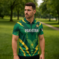 Custom Pakistan Cricket Zipper Polo Shirt Markhor Spirit