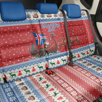 Iceland Viking Santa Christmas Back Car Seat Cover Funny Reindeer Norse Xmas - Wonder Print Shop