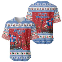 Iceland Viking Santa Christmas Baseball Jersey Funny Reindeer Norse Xmas - Wonder Print Shop