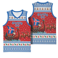 Iceland Viking Santa Christmas Basketball Jersey Funny Reindeer Norse Xmas - Wonder Print Shop