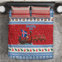 Iceland Viking Santa Christmas Bedding Set Funny Reindeer Norse Xmas - Wonder Print Shop