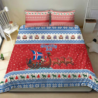 Iceland Viking Santa Christmas Bedding Set Funny Reindeer Norse Xmas - Wonder Print Shop