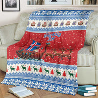 Iceland Viking Santa Christmas Blanket Funny Reindeer Norse Xmas - Wonder Print Shop