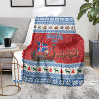 Iceland Viking Santa Christmas Blanket Funny Reindeer Norse Xmas - Wonder Print Shop