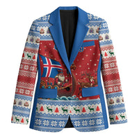 Iceland Viking Santa Christmas Blazer Funny Reindeer Norse Xmas - Wonder Print Shop