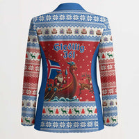 Iceland Viking Santa Christmas Blazer Funny Reindeer Norse Xmas - Wonder Print Shop