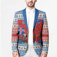 Iceland Viking Santa Christmas Blazer Funny Reindeer Norse Xmas - Wonder Print Shop