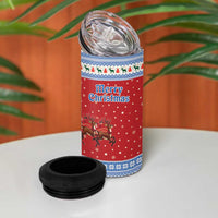 Iceland Viking Santa Christmas 4 in 1 Can Cooler Tumbler Funny Reindeer Norse Xmas - Wonder Print Shop